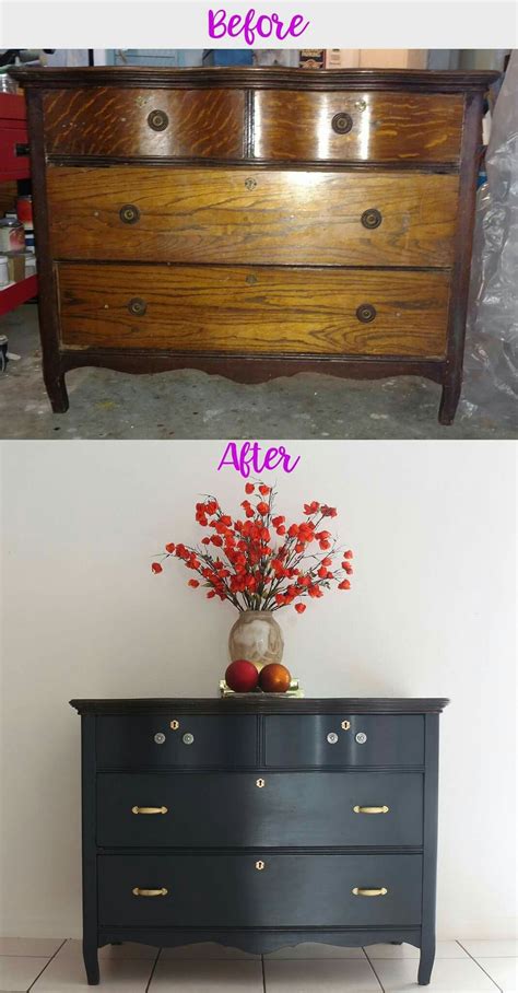 Antique Arts Crafts Oxbow Dresser Refinished With General Finishes