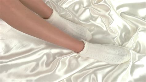 Female Feet In Socks Legs Lying On Cloth When Passion Boils Warm Me Up Stock Video Footage