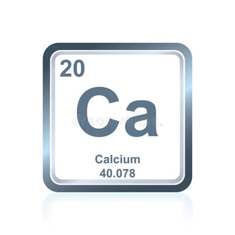 Chemical Element Calcium From The Periodic Table Stock Vector