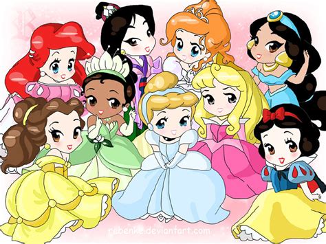 Disney Princess Chibi Disney Leading Ladies Fan Art 17290936 Fanpop