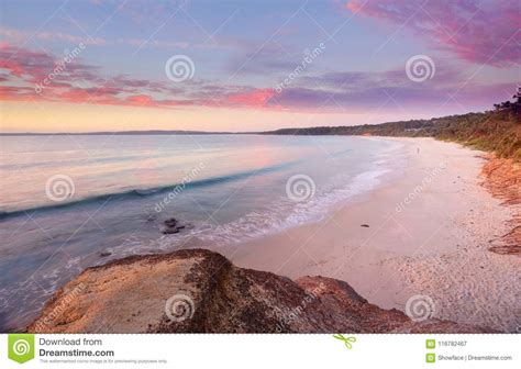 Sunrise Nelson Beach Jervis Bay Australia Stock Image Cartoondealer