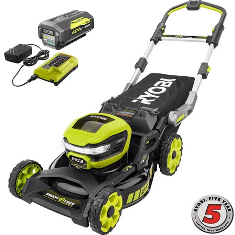 Replace that gas guzzler with 40v power that folds up for easy storage! RYOBI 21 in. 40-Volt Brushless Lithium-Ion Cordless SMART ...