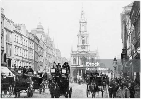 Antique Photograph Of London Strand Stock Illustration Download Image