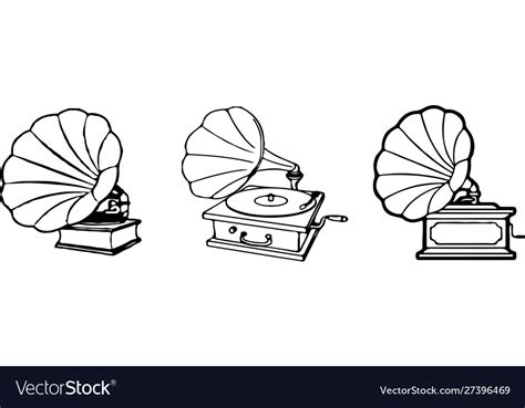 Phonograph Icon On White Background Royalty Free Vector