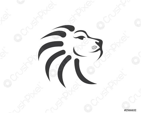Lion Head Logo Template Stock Vector 2566632 Crushpixel