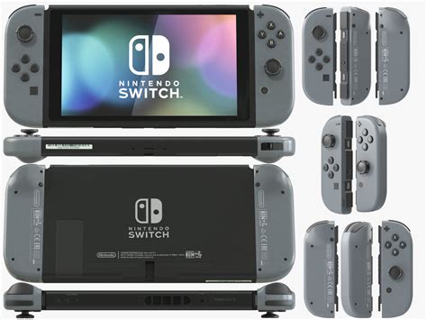 3D model Nintendo Switch with Gray Joy-Con | CGTrader
