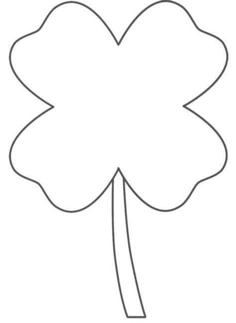 Four Leaf Clover Coloring Pages Free | Kids Coloring Pages | Pinterest