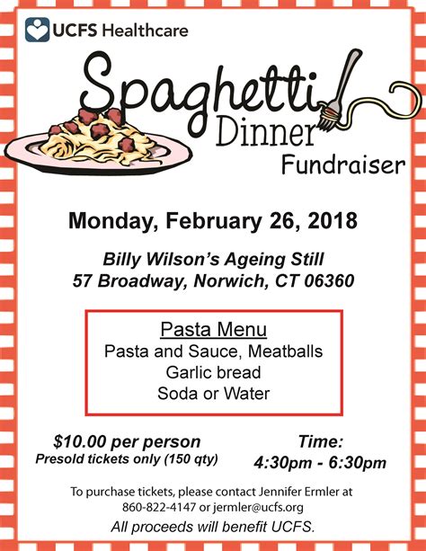 Spaghetti Dinner Fundraiser - United Community & Family Services