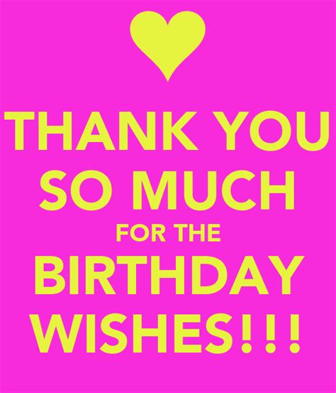 Thank You So Much For The Birthday Wishes Poster Macarena Keep