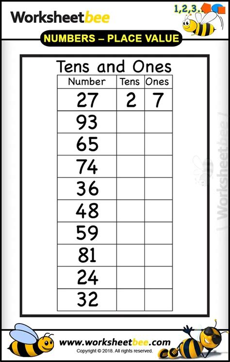 10 Place Value Tens And Ones Worksheets Coo Worksheets