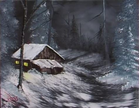 Winter Night By Bob Ross Bob Ross Paintings Bob Ross Art The Joy