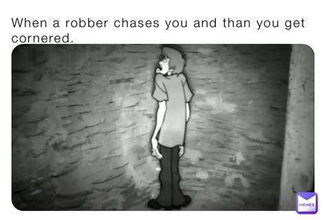 When A Robber Chases You And Than You Get Cornered Thememeinator69 Memes