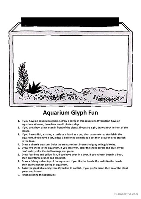 Aquarium Fun Picture Description English Esl Worksheets Pdf And Doc