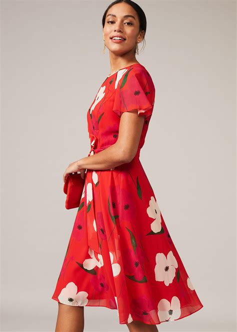 Lou Poppy Floral Tea Dress