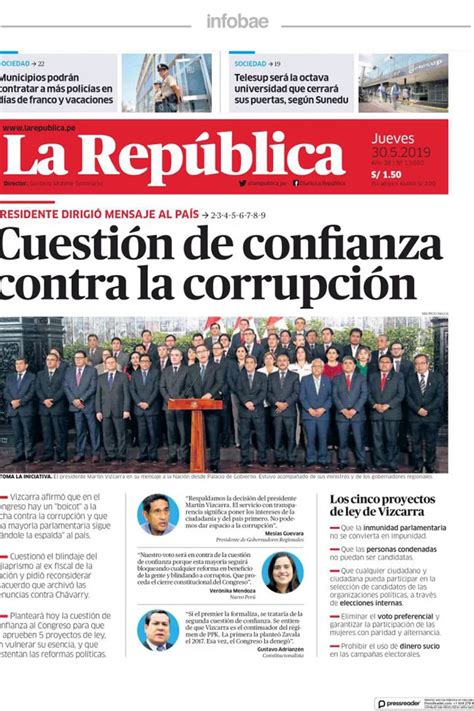 la republica peru 30 de mayo de 2019 infobae