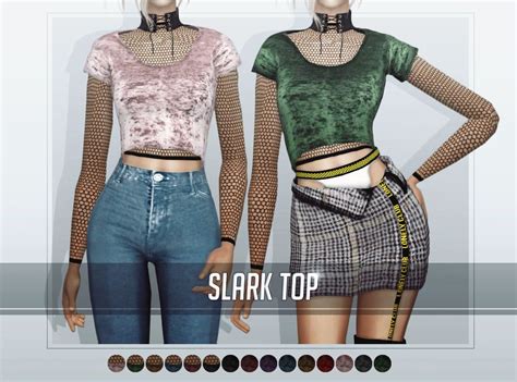 E Neillan Tops The Sims 2 Af Slark Top 16 Colors The Sims 4