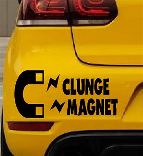 Clunge Magnet Funny Rude Car Window Bumper Wall Etsy