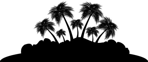 Palm Island Silhouette PNG Clip Art Image | Silhouette clip art, Silhouette png, Silhouette