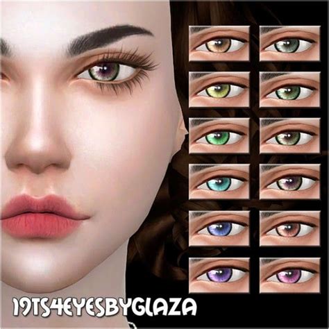 All By Glaza Eyes 19 Sims 4 Downloads Purple Makeup Sims 4