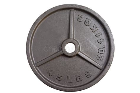 45 Lbs Barbell Weight Stock Image Image Of Work Metal 5248393
