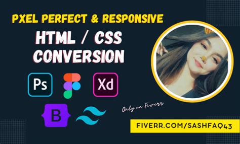 Convert Psd Xd Figma To Html With Tailwind Css By Sohanemon Fiverr
