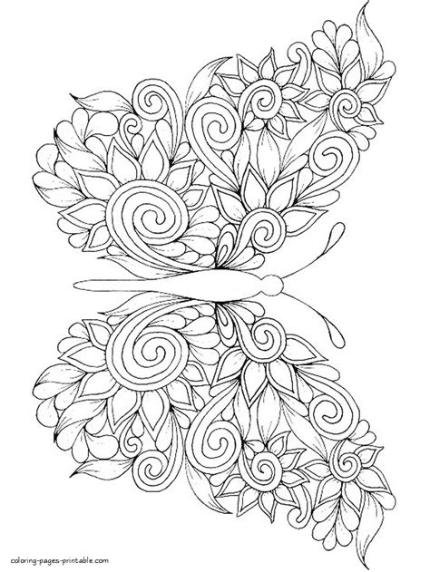 All butterfly coloring sheets and pictures are absolutely free and can be linked directly our butterfly coloring pages in this category are 100% free to print, and we'll never charge you for using, downloading, sending, or sharing them. Coloring Pages Butterflies For Adults || COLORING-PAGES ...