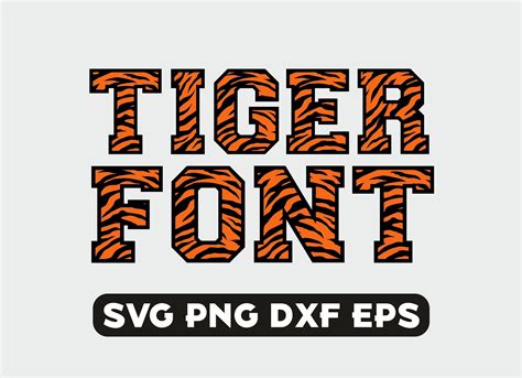 Tiger Svg Tiger Schrift Tiger Alphabet Tier Schriftart Etsy