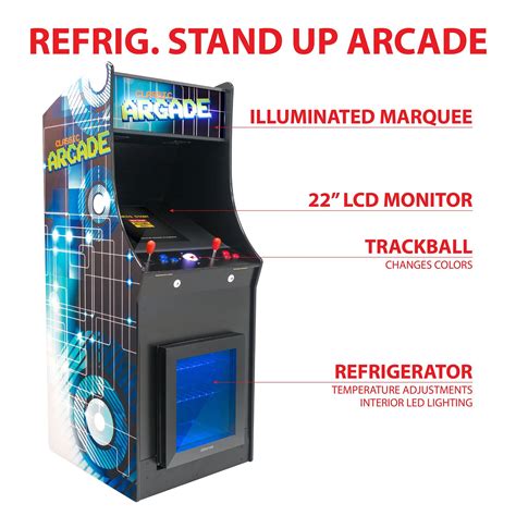 Creative Arcades 2 Player Stand Up Arcade With Built In Refrigerator