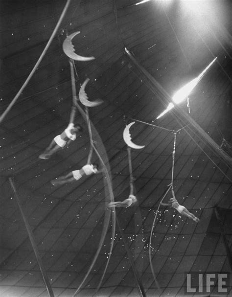 Ringling Bros Circus Aerial Performers Rehearsing In By Nina Leen