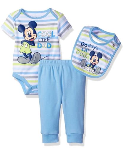Amazon Disney Baby Boys Mickey Mouse 3 Piece Layette Set 1199 The
