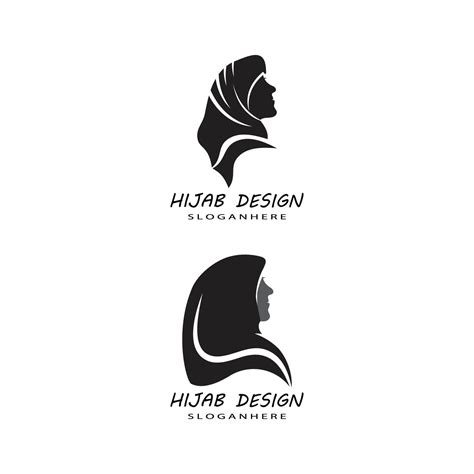 Muslimah Hijab Logo Template Vector Illustration Design Set 2258971 Vector Art At Vecteezy