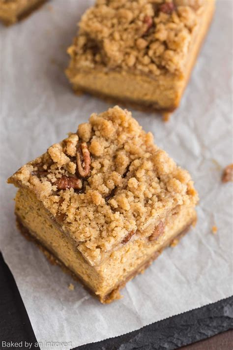 These Pumpkin Crumble Bars Have A Gingersnap Crust With Creamy Pumpkin