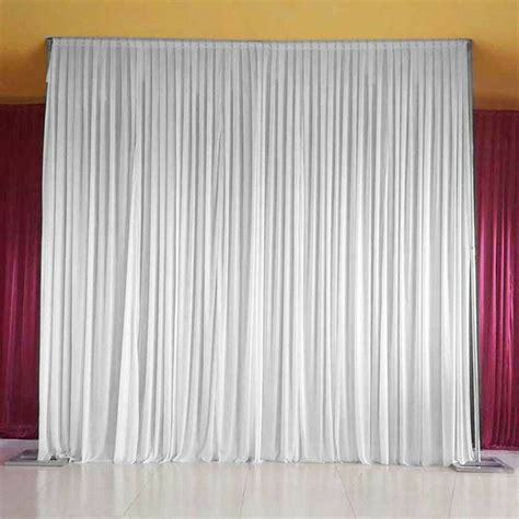 10ft Silk White Backdrop Drapes Curtain Wedding Ceremony Party Home