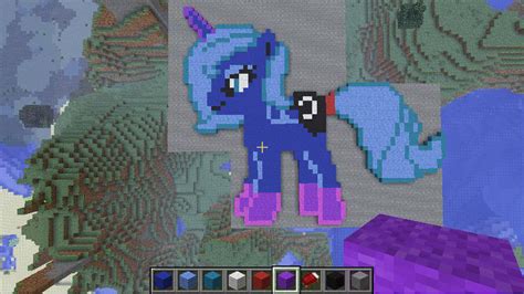 Princess Luna Minecraft Pixel Art By Silvereye12 On Deviantart