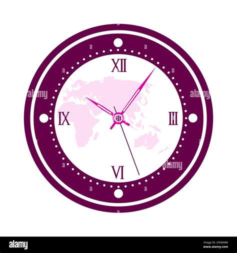 Hand Watch Wall Clock World Time Zone Minute Time Hour Countdown Stock