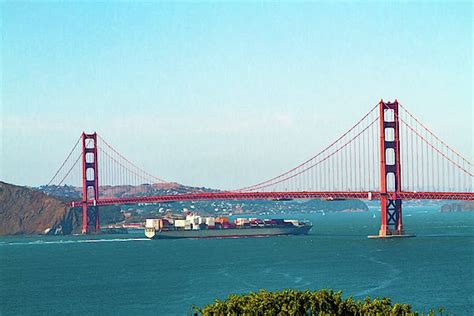 Ship Entering The Golden Gate By Bonnie Follett Golden Gate Photo