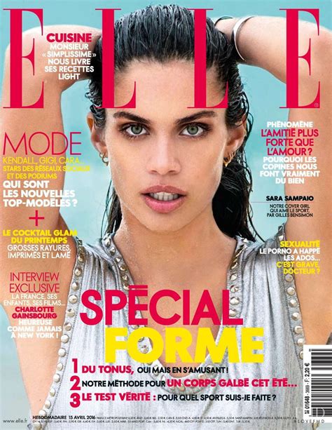 Cover Of Elle France With Sara Sampaio April 2016 Id37642