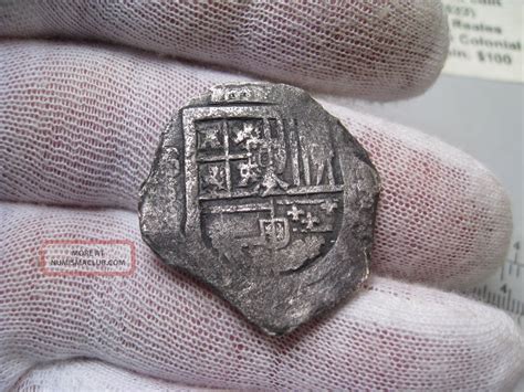 Pre 1622 Spanish Colonial Silver 4 Reales Sao Jose Shipwreck Cob Coin 7