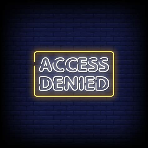 Access Denied Neon Signs Style Text Vector 2267720 Vector Art At Vecteezy