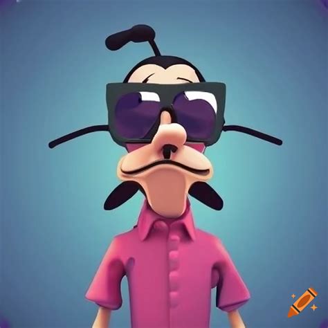 Vibrant And Playful Cartoon Character Wearing Sunglasses With Goofy Guy Gears Text On Craiyon