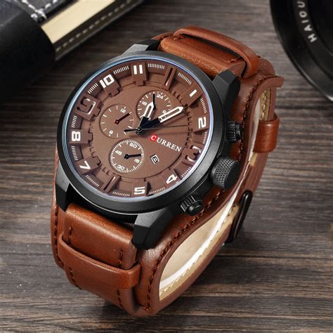 Smartwatches, smartphone synchronization, and digital tracking of everyday tasks. New CURREN Top Brand Luxury Mens Watches Male Clocks Date ...
