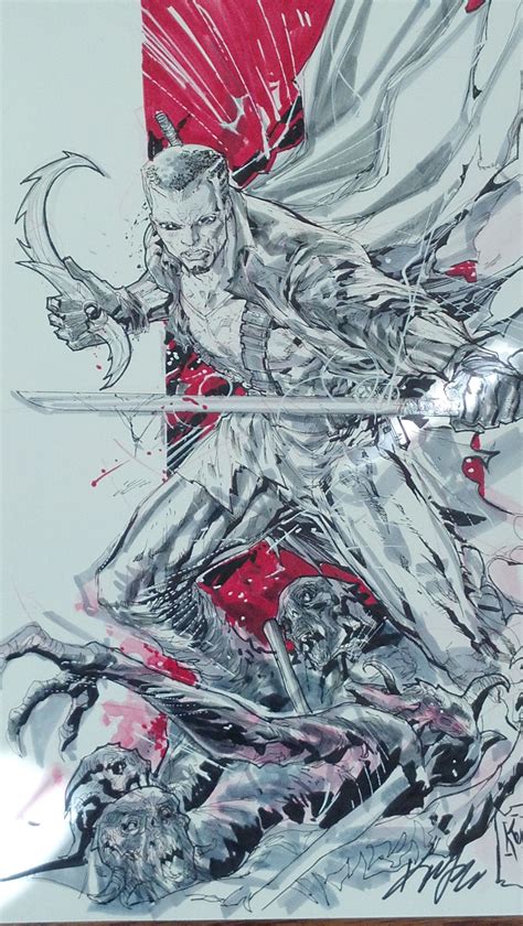 Blade Commission By Ken Lashley Vampire Hunter Blade Marvel Comic
