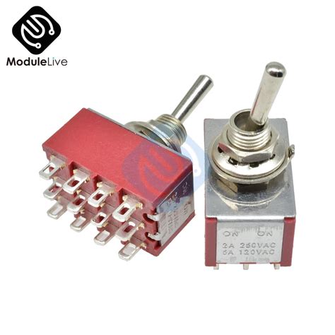 Mts 402 6mm Toggle Switch Single Pole Double Throw Spdt On On 120vac 6a