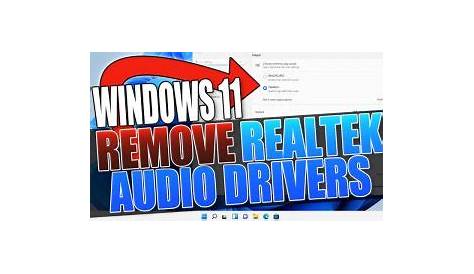 Windows 11 Uninstall Realtek HD Audio Driver - ComputerSluggish