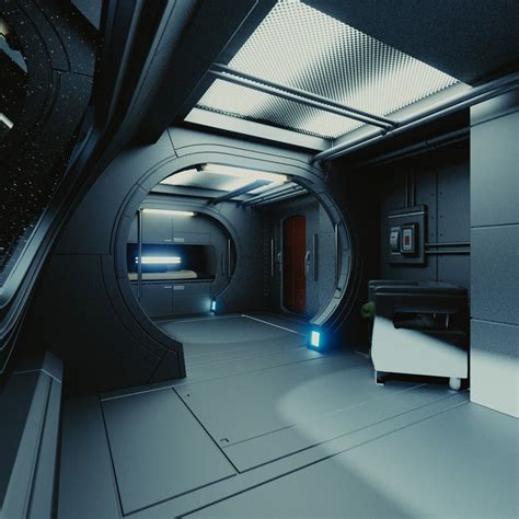 3dsmax Interior Spaceship Space Station Spaceship Interior