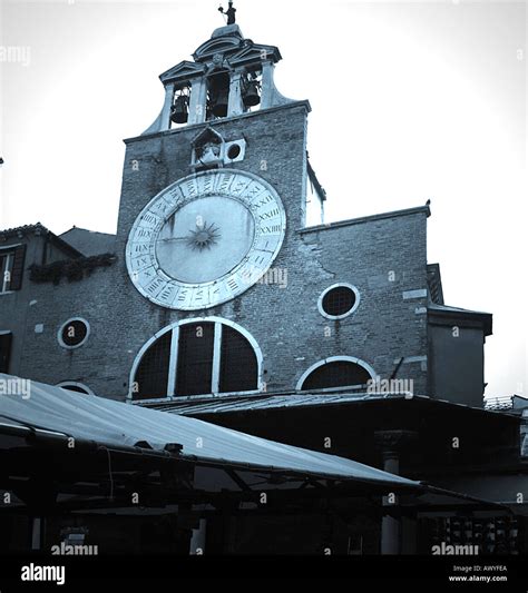 The Famous Clock Of San Giacomo Di Rialto Venice Italy Stock Photo Alamy