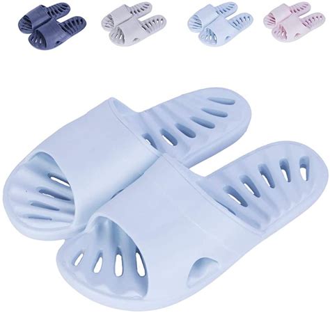 Finleoo Women And Men Shower Shoes Quick Drying Bath Slippers Anti Slip For Indoor Home House