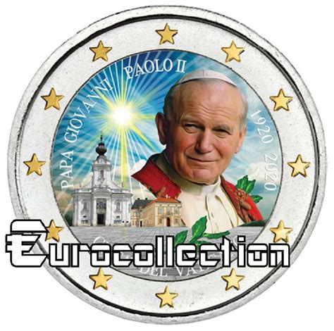2 Euro Vatican 2020 Jean Paul Ii Couleur 3 Eurocollectionshop