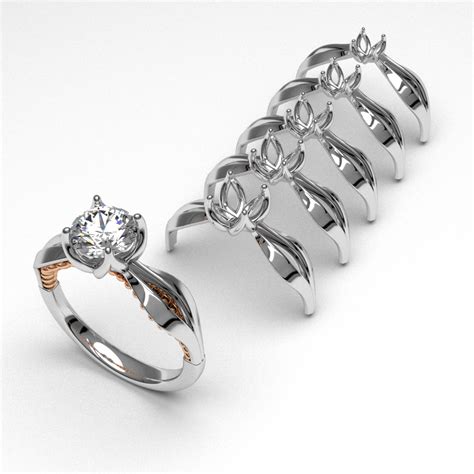 New Unique Design Engagement Rings Cgtrader