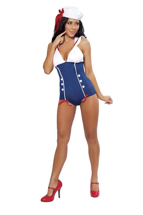 Adult Pinup Sailor Woman Romper Costume 4999 The Costume Land